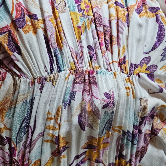 City Chic floral v-neck short sleeve dress 18w. EUC - Picture 5 of 11